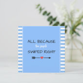 Alle, weil zwei Leute die richtige Babydusche wisc Dankeskarte (Stehend Vorderseite)