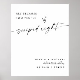 Alle, weil zwei Leute mit dem rechten Willkommensz Poster