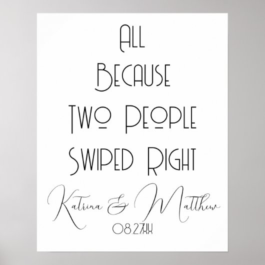 Alle, weil zwei Leute schwitzten Richtige Hochzeit Poster (Vorne)