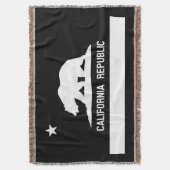 Alle weiße Cali Flagge gesponnene Wurfs-Decke Decke (Vorderseite Vertikal)