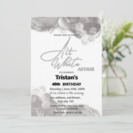 Alle Weißen Affen oder Party Einladung (Stehend Vorderseite)