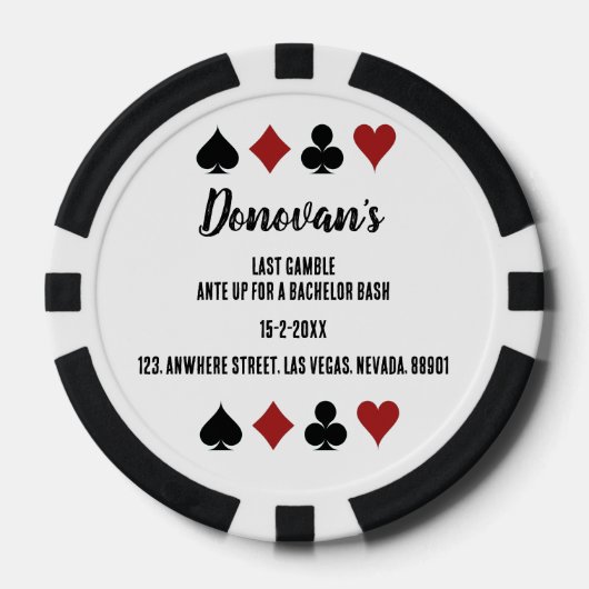 Alle Wetten Off: Brocation Bachelor Party Pokerchips (Vorderseite)