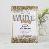 Alle White Affären oder Party Einladungen (Stehend Vorderseite)