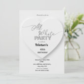 Alle White Affären oder Party Einladungen (Stehend Vorderseite)
