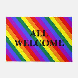 Alle willkommenen LGBT-Farben Türmatte