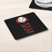 Alle wir schwimmen unten hier rechteckiger pappuntersetzer (angewinkelt)