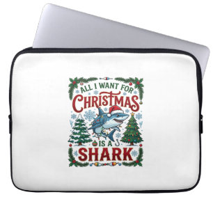Alle wollen Weihnachts-Hai-Tannenbäume Laptopschutzhülle