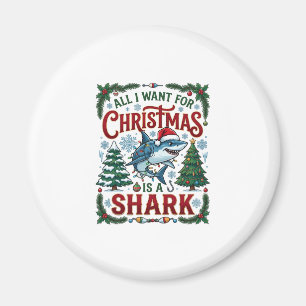 Alle wollen Weihnachts-Hai-Tannenbäume Magnet
