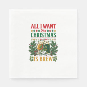 Alle wollen Weihnachtsbrau-Biergläser Fichtenhopfe Serviette