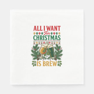 Alle wollen Weihnachtsbrau-Biergläser Fichtenhopfe Serviette