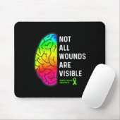 Alle Wunden sind sichtbar - Bewusstsein für psychi Mousepad (Mit Mouse)