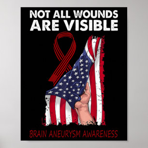 Alle Wunden sind sichtbare Gehirnaneurysma Awarene Poster