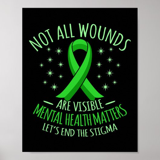 Alle Wunden sind sichtbare psychische Bewusstseins Poster (Vorne)