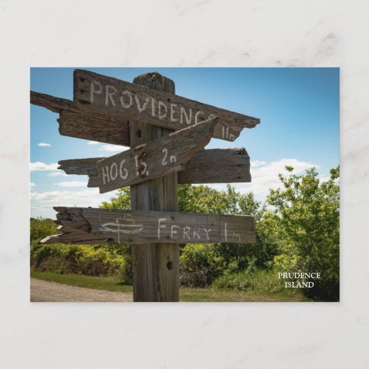 Alle Zeichen Point to Prudence Island POST CARD Postkarte (Vorderseite)