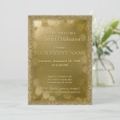 Alle Ziele | Gold Einladung (Stehend Vorderseite)