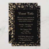 Alle Ziele | Leopard Print Einladung (Vorne/Hinten)