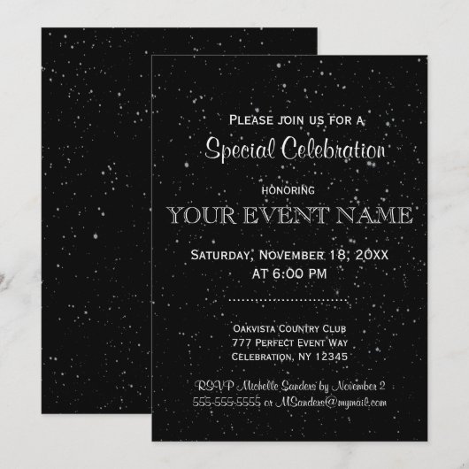 Alle Ziele | Startnight Einladung (Vorne/Hinten)