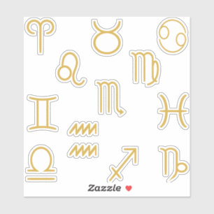 Alle Zodiac Symbols Set Pack Aufkleber