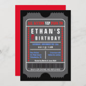 ALLE ZUGANGvip-DURCHLAUF-GEBURTSTAG Einladung (Vorne/Hinten)