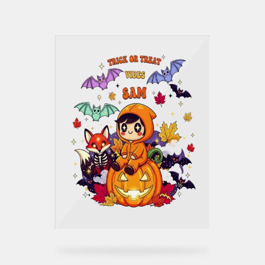 Alle zum Halloween-Lehrer-Geist gebucht Acrylschild (Vorderseite)