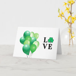 ALLE ZWECKE LOVE Irland Grüne Ballons Blank Karte