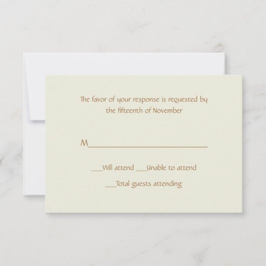 Alle zweckgebundenen Sand-Response-Karten RSVP Karte (Vorderseite)