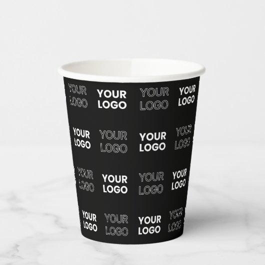 Alle zwei Logos oder Bilder, die sich wiederholen Pappbecher (Links)