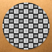 Alle zwei Logos oder Bilder, die sich wiederholen Runder Aufkleber