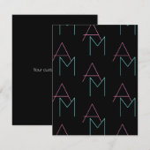 Alle zwei modernen gepolsterten Initialen sind sti Einladung (Vorne/Hinten)