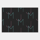 Alle zwei modernen gepolsterten Initialen sind sti Geschenkpapier Set (Vorderseite 2)