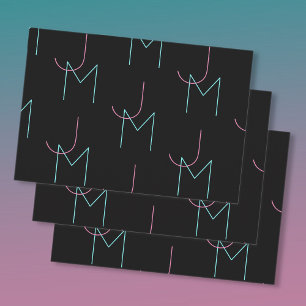 Alle zwei modernen gepolsterten Initialen sind sti Geschenkpapier Set