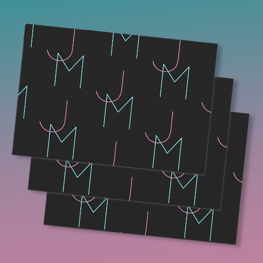 Alle zwei modernen gepolsterten Initialen sind sti Geschenkpapier Set