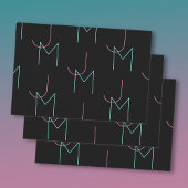 Alle zwei modernen gepolsterten Initialen sind sti Geschenkpapier Set