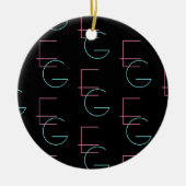 Alle zwei modernen gepolsterten Initialen sind sti Keramik Ornament (Vorne)