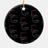 Alle zwei modernen gepolsterten Initialen sind sti Keramik Ornament (Hinten)