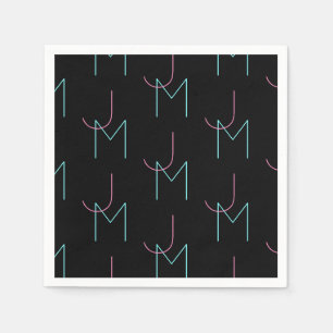 Alle zwei modernen gepolsterten Initialen sind sti Serviette