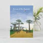 Allee der Baobabs, Madagaskar - Landschaft Einladung (Stehend Vorderseite)