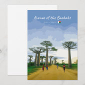Allee der Baobabs, Madagaskar - Landschaft Einladung (Vorne/Hinten)