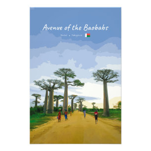Allee der Baobabs, Madagaskar - Landschaft Fotodruck