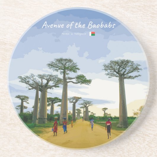 Allee der Baobabs, Madagaskar - Landschaft Getränkeuntersetzer (Vorne)