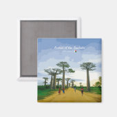 Allee der Baobabs, Madagaskar - Landschaft Magnet (Vorderseite/Rückseite)