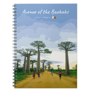 Allee der Baobabs, Madagaskar - Landschaft Notizblock