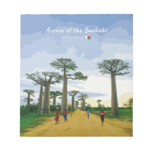 Allee der Baobabs, Madagaskar - Landschaft Notizblock