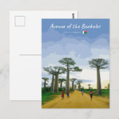 Allee der Baobabs, Madagaskar - Landschaft Postkarte (Vorne/Hinten)