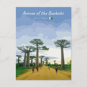 Allee der Baobabs, Madagaskar - Landschaft Postkarte