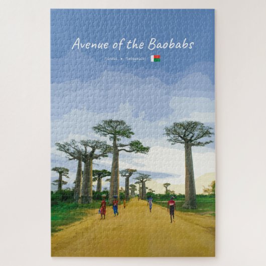 Allee der Baobabs, Madagaskar - Landschaft Puzzle (Vertikal)