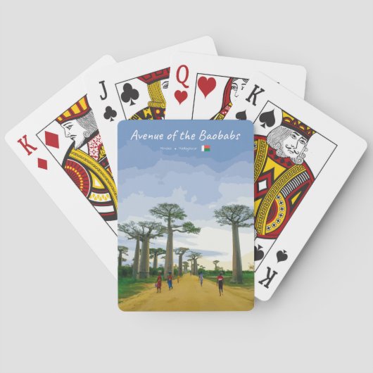 Allee der Baobabs, Madagaskar - Landschaft Spielkarten (Rückseite)