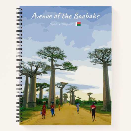 Allee der Baobabs, Madagaskar - Landschaft Spr Notizblock (Vorderseite)