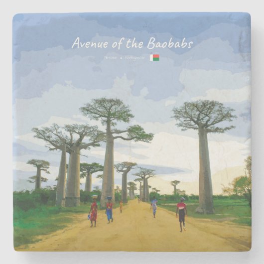 Allee der Baobabs, Madagaskar - Landschaft Steinuntersetzer (Vorderseite)