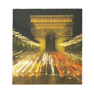 Allee der Champs-Elysees, Triumphbogen, Notizblock